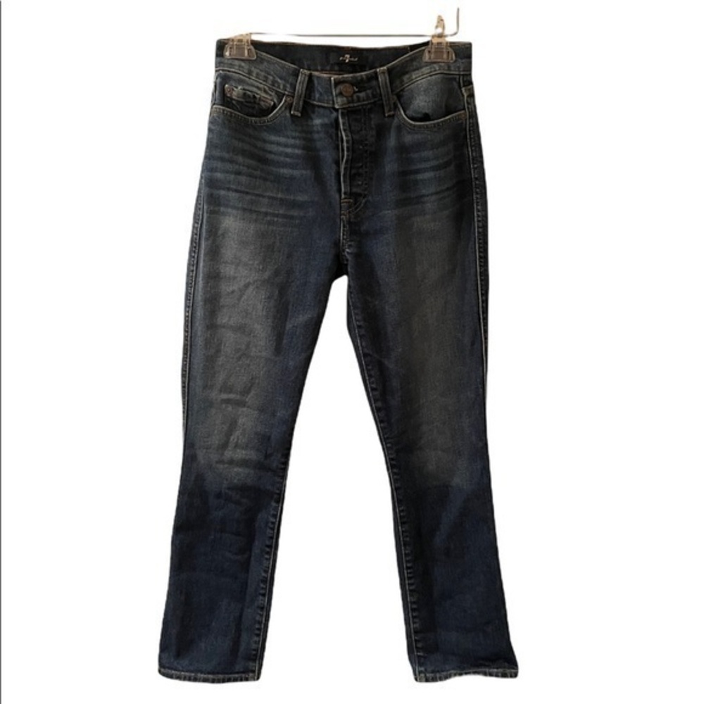 7 for All Mankind Women Straight Leg Denim 26 High-rise Button Closure